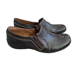 Natural Soul Naturalizer Brown Slip On Loafers COMFORT Shoes Women 7M EU 37.5